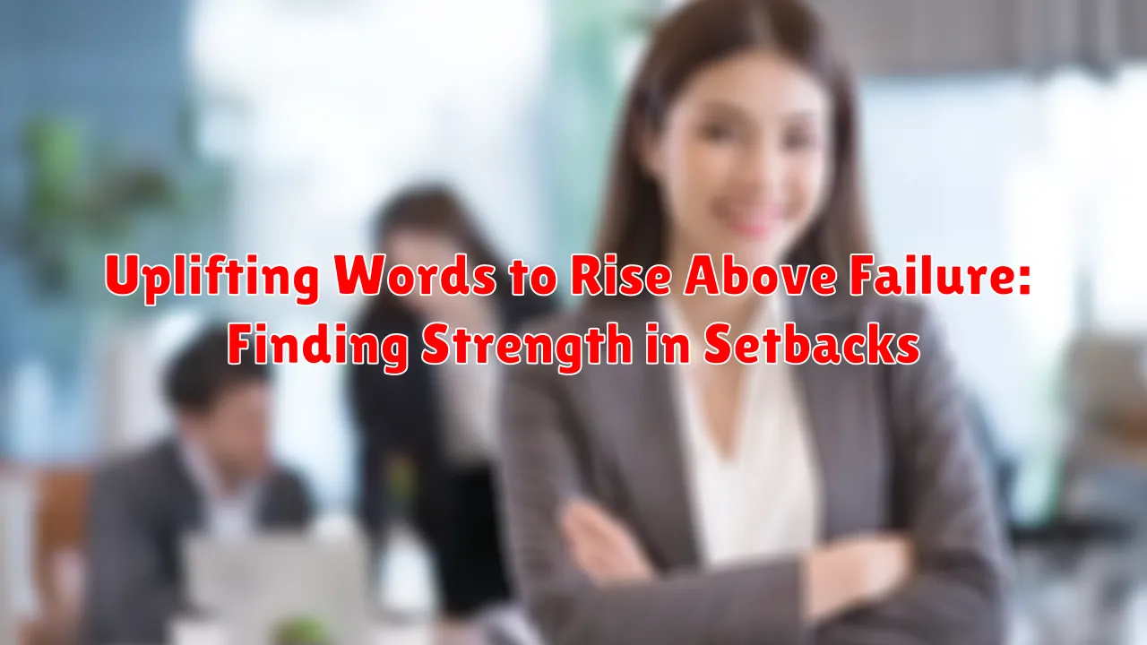 Uplifting Words to Rise Above Failure: Finding Strength in Setbacks