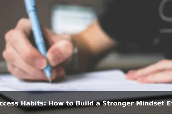 Success Habits: How to Build a Stronger Mindset Every Day